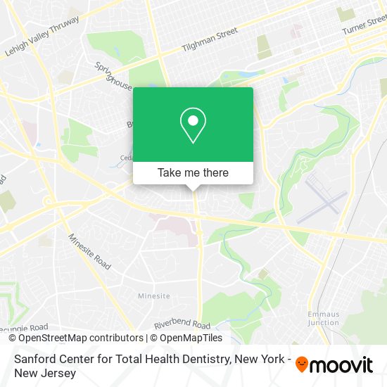 Sanford Center for Total Health Dentistry map