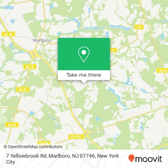 Mapa de 7 Yellowbrook Rd, Marlboro, NJ 07746