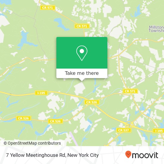 Mapa de 7 Yellow Meetinghouse Rd, Millstone Twp, NJ 08510