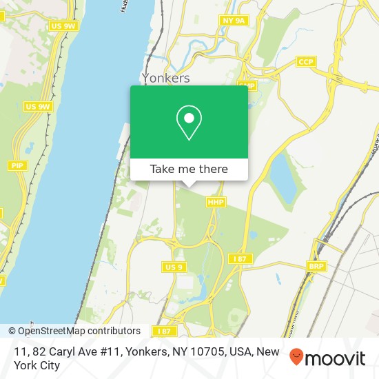 Mapa de 11, 82 Caryl Ave #11, Yonkers, NY 10705, USA