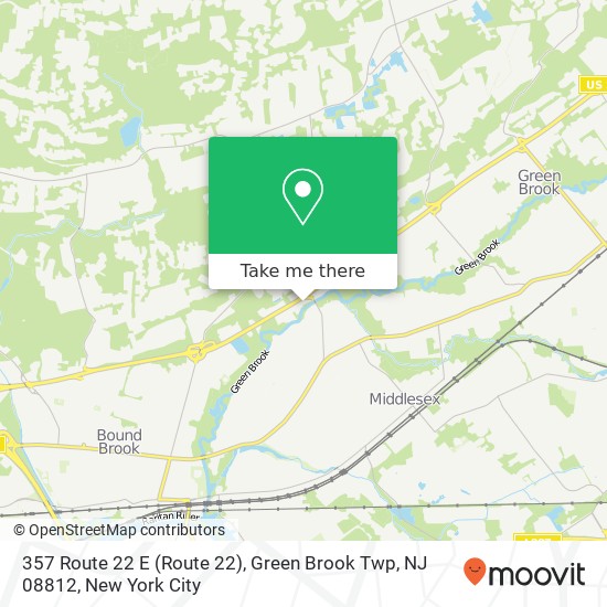 357 Route 22 E (Route 22), Green Brook Twp, NJ 08812 map