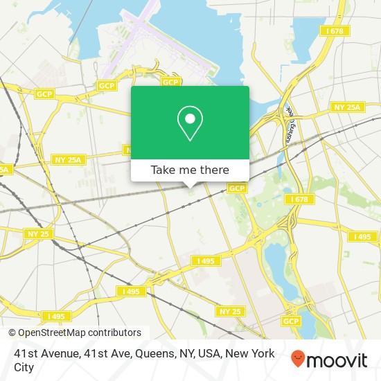 Mapa de 41st Avenue, 41st Ave, Queens, NY, USA
