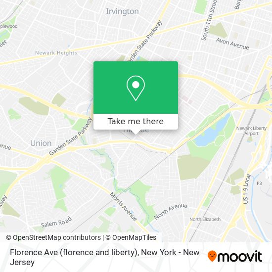 Florence Ave (florence and liberty) map