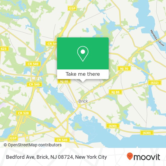 Bedford Ave, Brick, NJ 08724 map