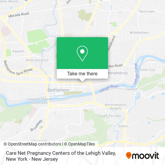 Care Net Pregnancy Centers of the Lehigh Valley map