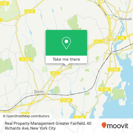 Mapa de Real Property Management Greater Fairfield, 40 Richards Ave