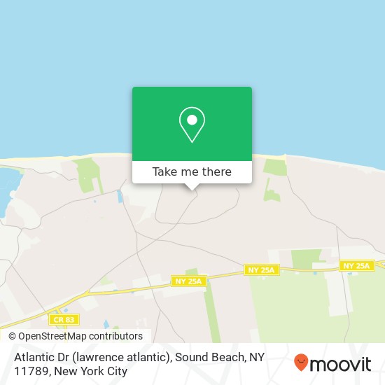 Mapa de Atlantic Dr (lawrence atlantic), Sound Beach, NY 11789