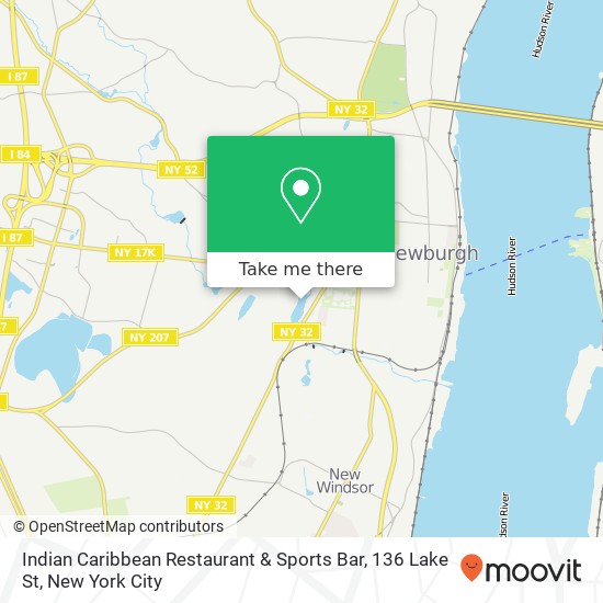 Indian Caribbean Restaurant & Sports Bar, 136 Lake St map