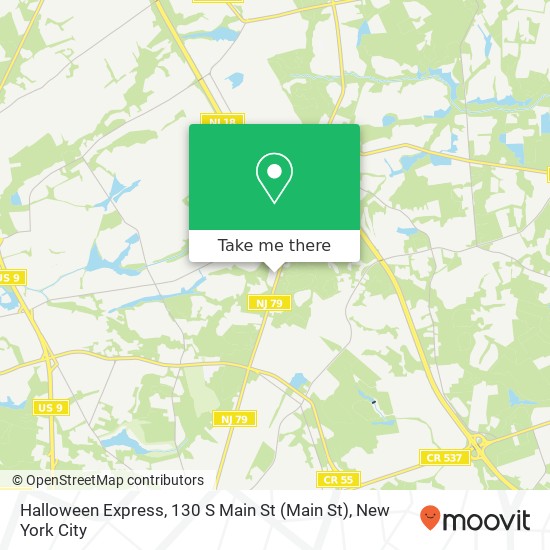 Halloween Express, 130 S Main St map