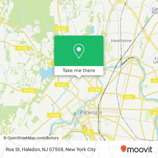 Mapa de Roe St, Haledon, NJ 07508