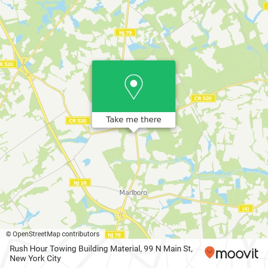 Mapa de Rush Hour Towing Building Material, 99 N Main St