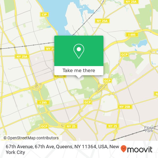 Mapa de 67th Avenue, 67th Ave, Queens, NY 11364, USA