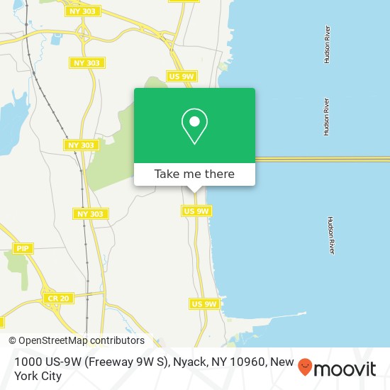 Mapa de 1000 US-9W (Freeway 9W S), Nyack, NY 10960