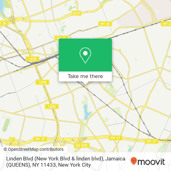 Linden Blvd (New York Blvd & linden blvd), Jamaica (QUEENS), NY 11433 map