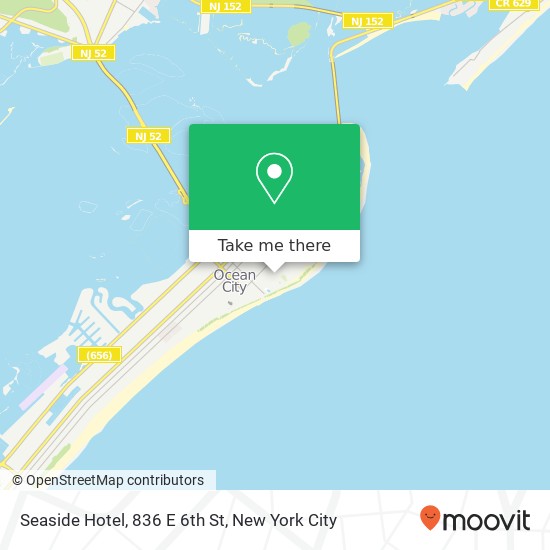 Mapa de Seaside Hotel, 836 E 6th St