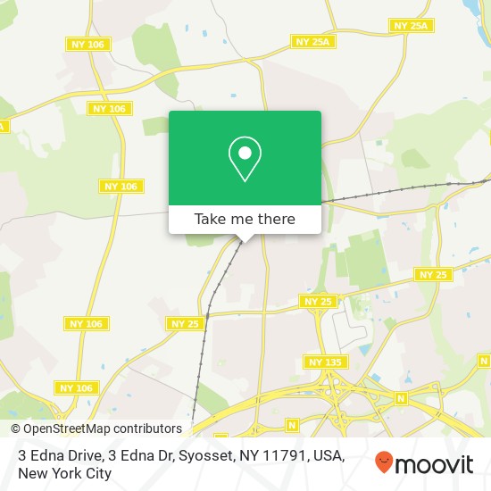 Mapa de 3 Edna Drive, 3 Edna Dr, Syosset, NY 11791, USA