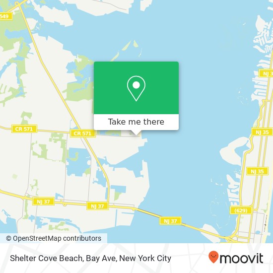 Mapa de Shelter Cove Beach, Bay Ave