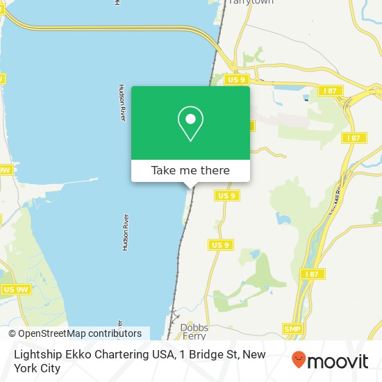 Lightship Ekko Chartering USA, 1 Bridge St map