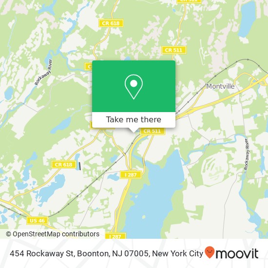 Mapa de 454 Rockaway St, Boonton, NJ 07005