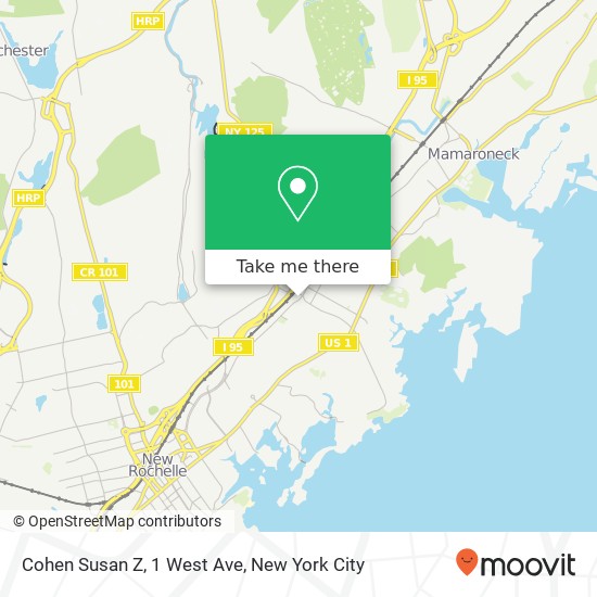 Mapa de Cohen Susan Z, 1 West Ave