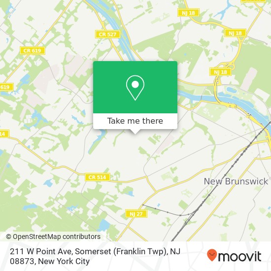 211 W Point Ave, Somerset (Franklin Twp), NJ 08873 map