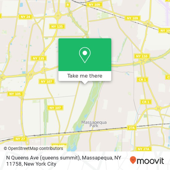 N Queens Ave (queens summit), Massapequa, NY 11758 map