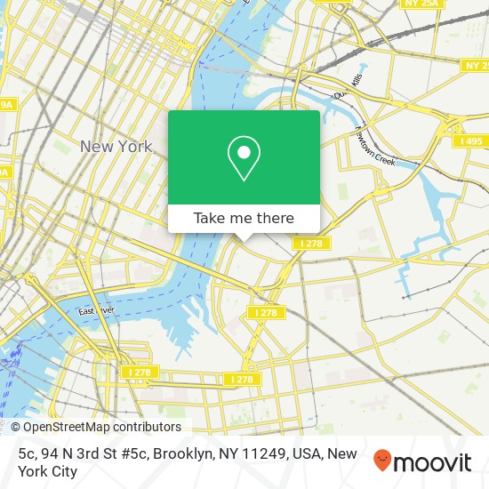 Mapa de 5c, 94 N 3rd St #5c, Brooklyn, NY 11249, USA