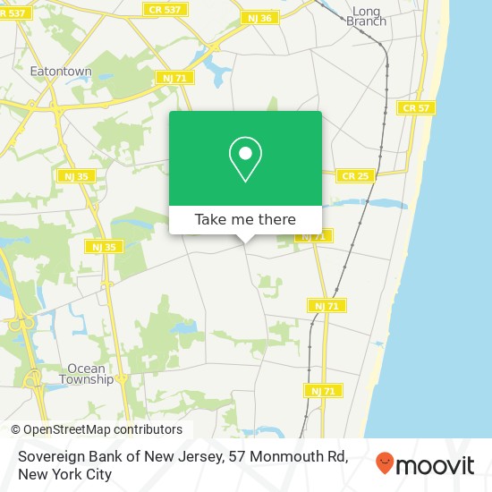 Sovereign Bank of New Jersey, 57 Monmouth Rd map