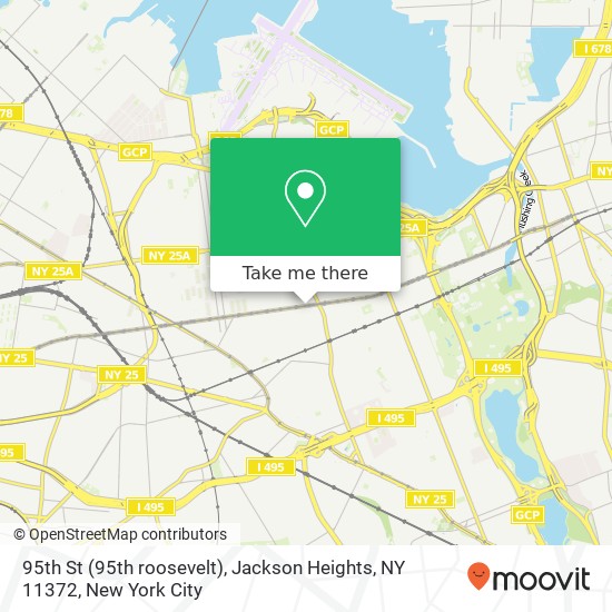 Mapa de 95th St (95th roosevelt), Jackson Heights, NY 11372