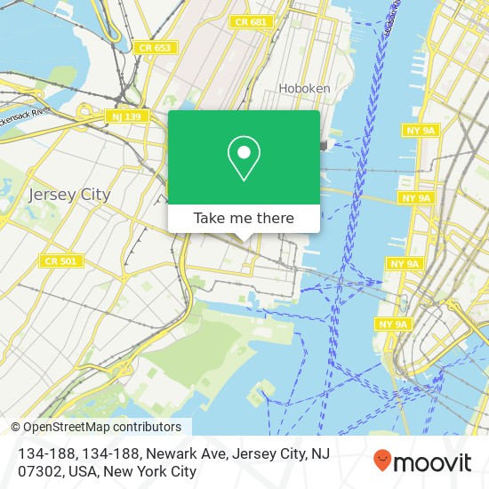 134-188, 134-188, Newark Ave, Jersey City, NJ 07302, USA map