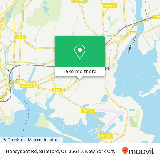 Mapa de Honeyspot Rd, Stratford, CT 06615