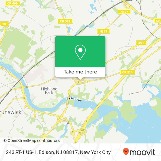 243,RT-1 US-1, Edison, NJ 08817 map