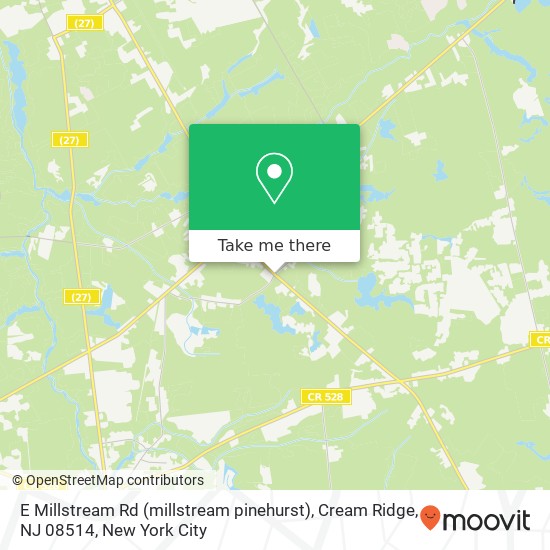 E Millstream Rd (millstream pinehurst), Cream Ridge, NJ 08514 map