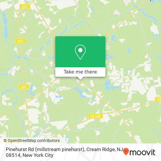 Pinehurst Rd (millstream pinehurst), Cream Ridge, NJ 08514 map