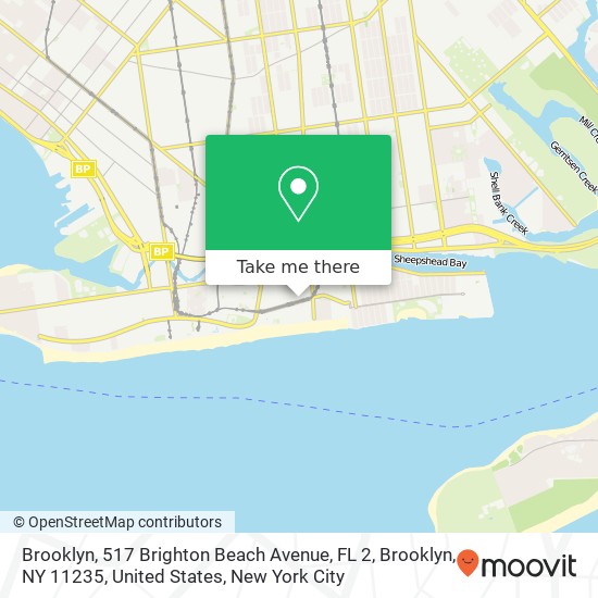 Brooklyn, 517 Brighton Beach Avenue, FL 2, Brooklyn, NY 11235, United States map