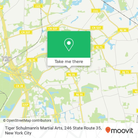 Mapa de Tiger Schulmann's Martial Arts, 246 State Route 35