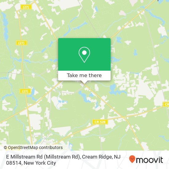 E Millstream Rd (Millstream Rd), Cream Ridge, NJ 08514 map