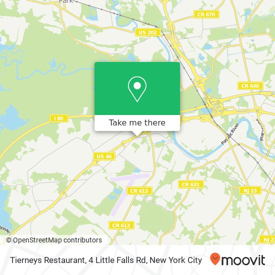 Mapa de Tierneys Restaurant, 4 Little Falls Rd