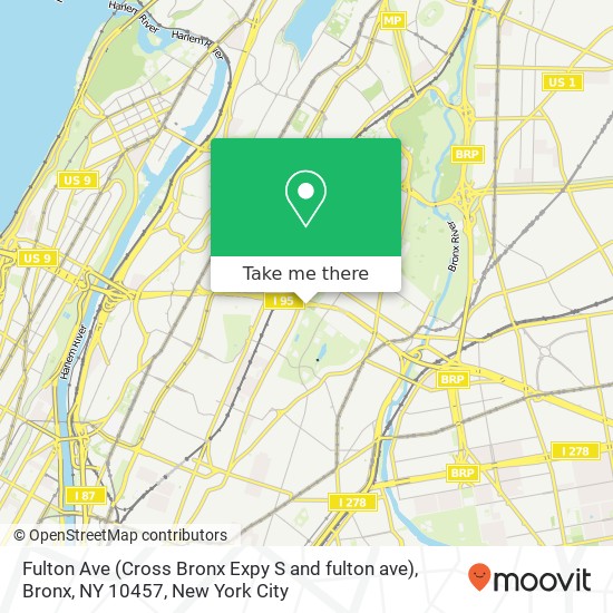 Mapa de Fulton Ave (Cross Bronx Expy S and fulton ave), Bronx, NY 10457