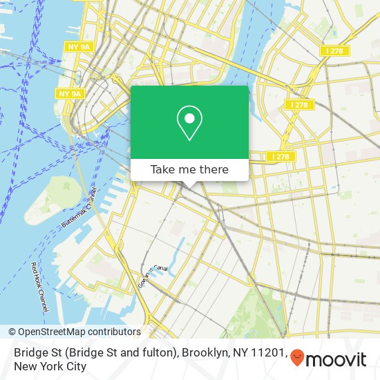 Mapa de Bridge St (Bridge St and fulton), Brooklyn, NY 11201