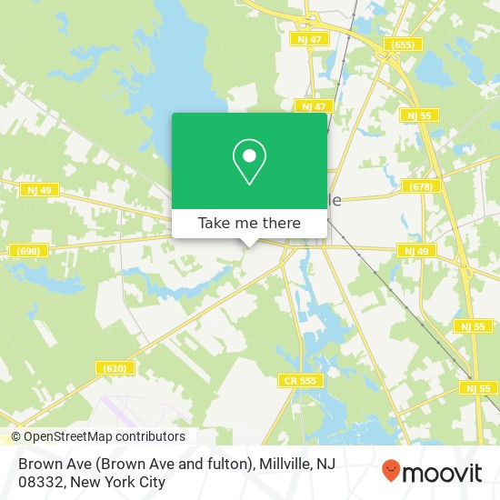 Brown Ave (Brown Ave and fulton), Millville, NJ 08332 map