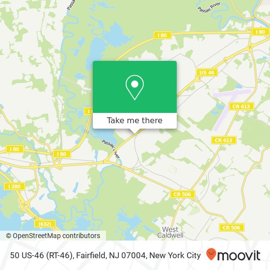 Mapa de 50 US-46 (RT-46), Fairfield, NJ 07004