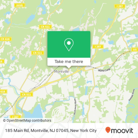 Mapa de 185 Main Rd, Montville, NJ 07045