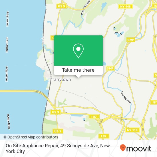 Mapa de On Site Appliance Repair, 49 Sunnyside Ave