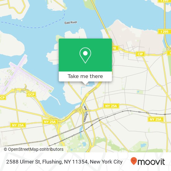 Mapa de 2588 Ulmer St, Flushing, NY 11354