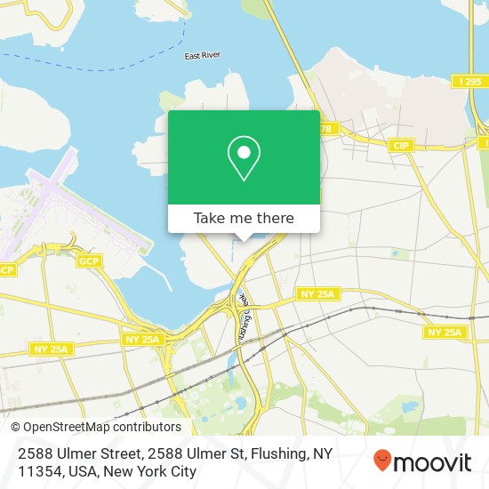 2588 Ulmer Street, 2588 Ulmer St, Flushing, NY 11354, USA map