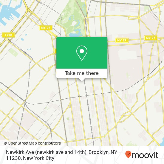 Mapa de Newkirk Ave (newkirk ave and 14th), Brooklyn, NY 11230