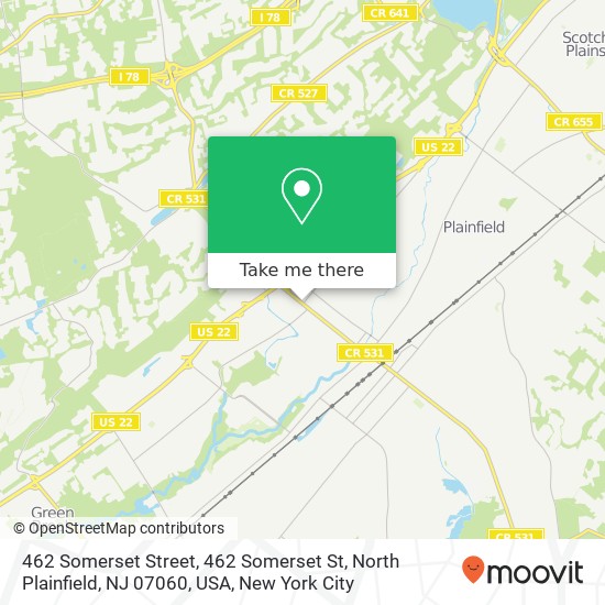 462 Somerset Street, 462 Somerset St, North Plainfield, NJ 07060, USA map
