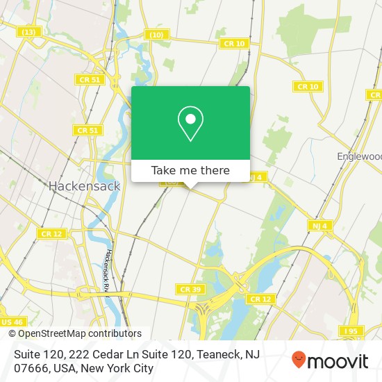 Suite 120, 222 Cedar Ln Suite 120, Teaneck, NJ 07666, USA map