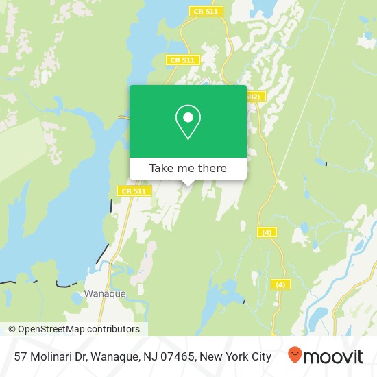 Mapa de 57 Molinari Dr, Wanaque, NJ 07465